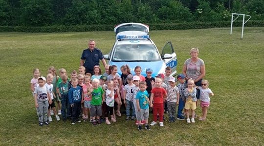 Wizyta policjantów w przedszkolu