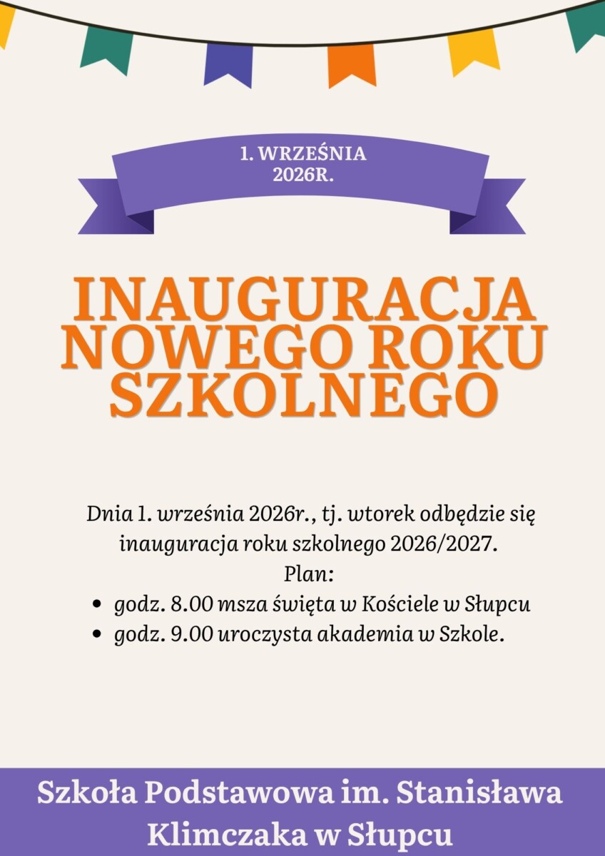 Inauguracja nowego roku szkolnego